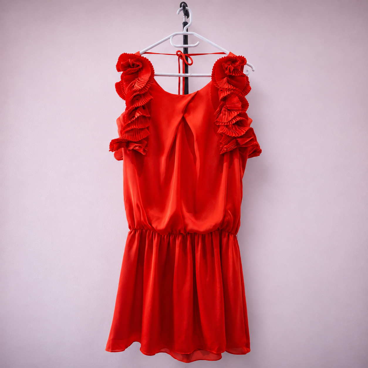 Orange Satin Dress - 32 - Image 2