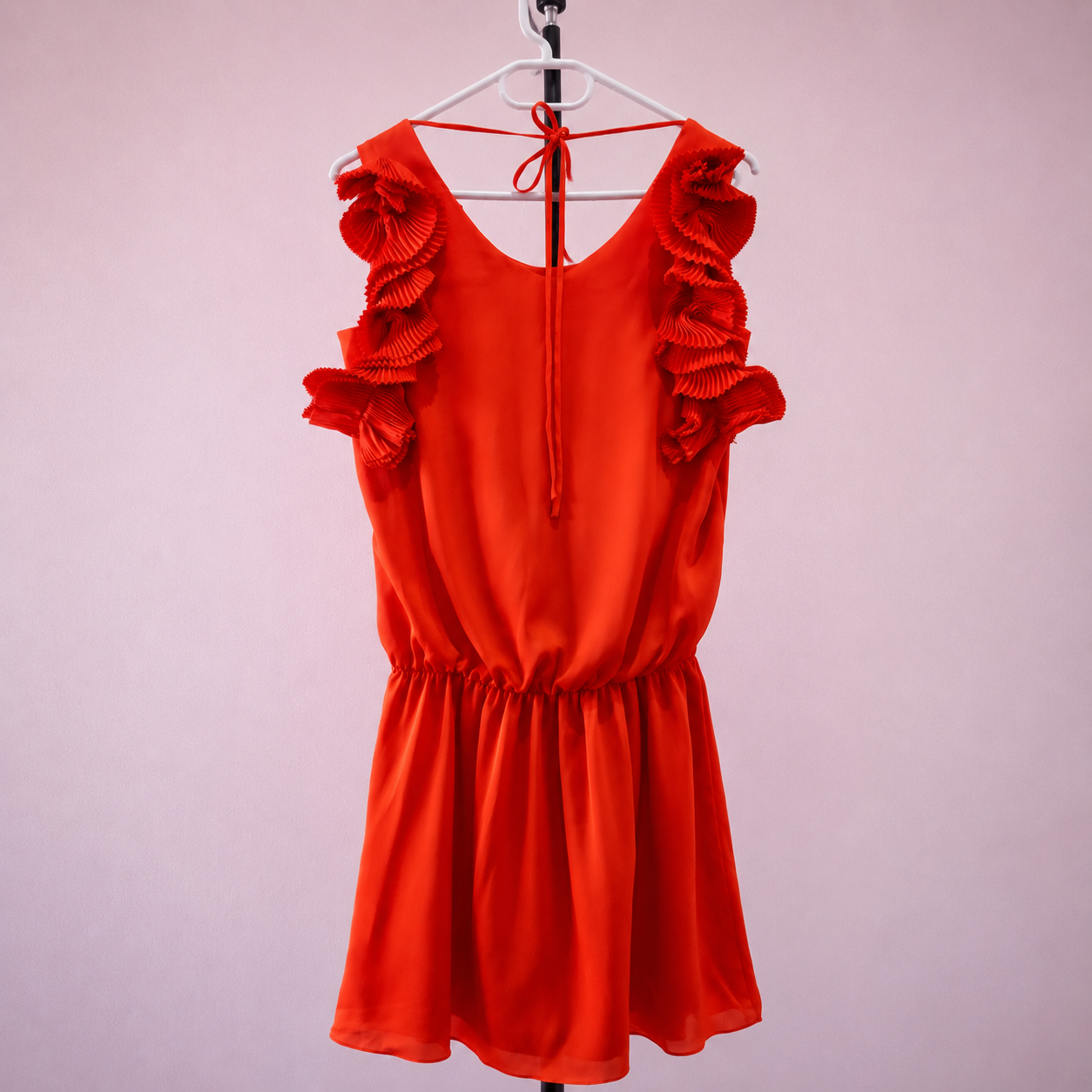 Orange Satin Dress - 32 - Image 3