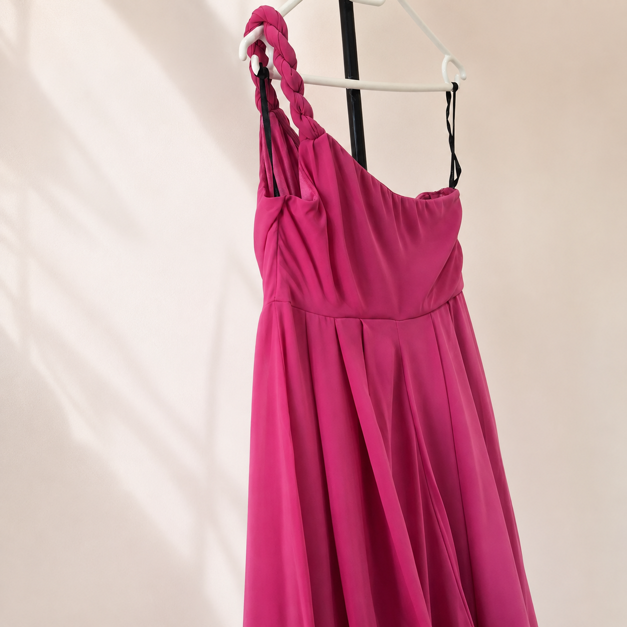 Pink Chiffon Draped Dress - Size 32 - Image 2