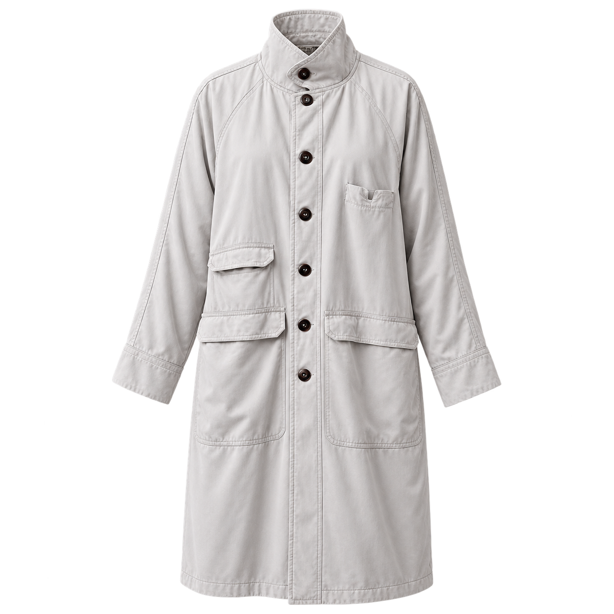 Denim-Style Utility Coat - Size 48 - Image 2