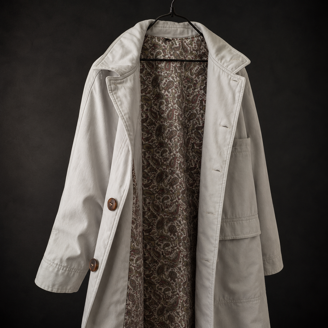 Denim-Style Utility Coat - Size 48 - Image 3