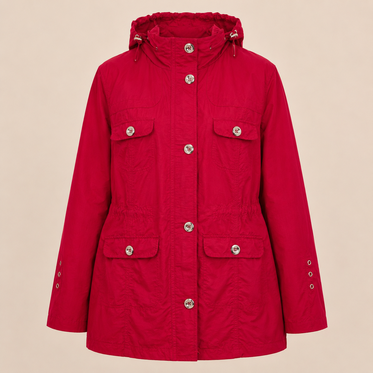 Red Hooded Jacket - Size 40 - Image 5