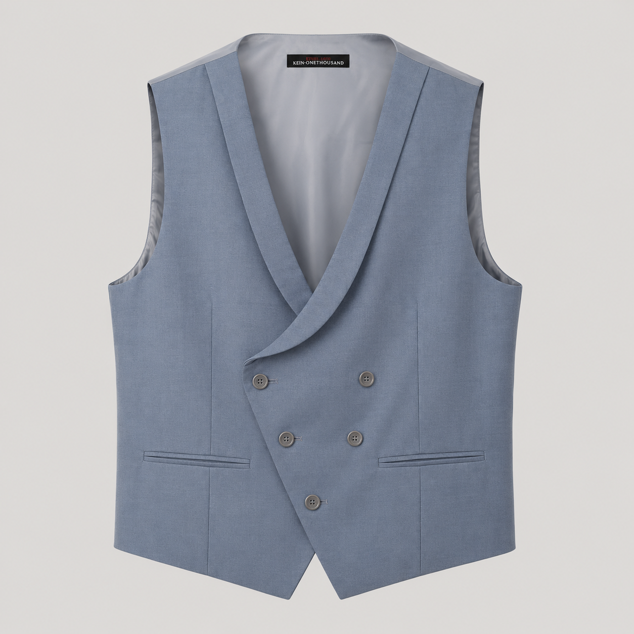 Powder Blue Waistcoat - Size 36 - Image 2