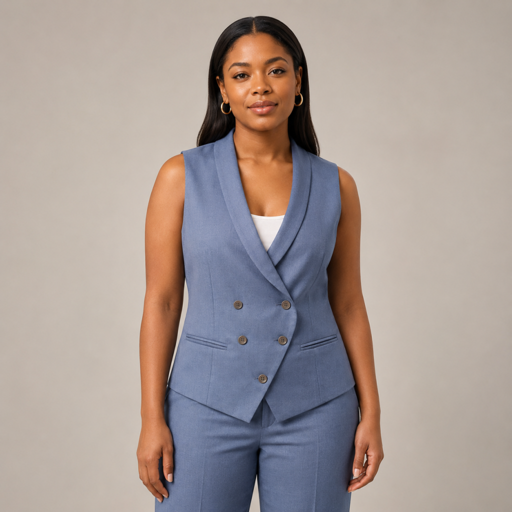Powder Blue Waistcoat - Size 36
