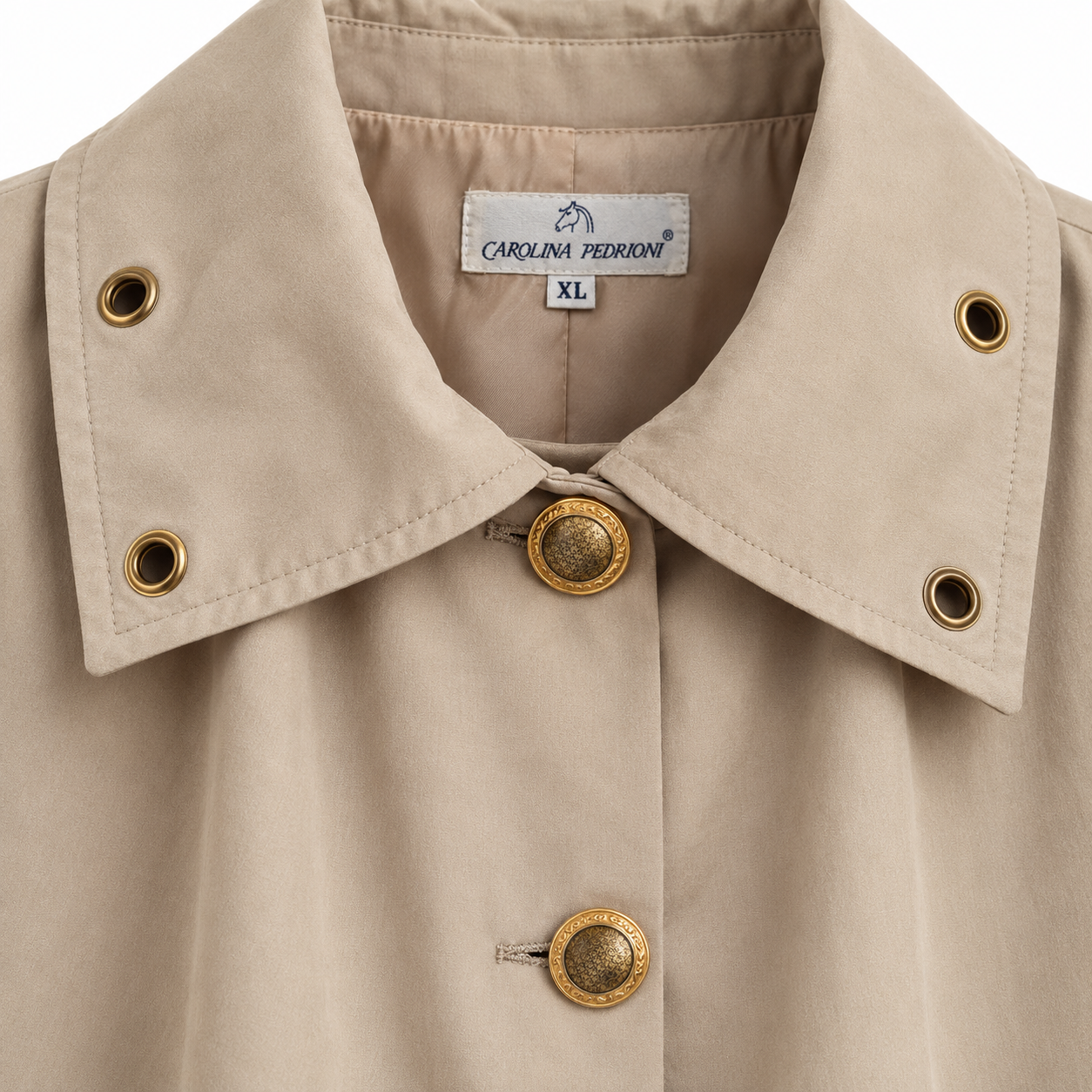 Beige Classic Coat - Size 42 to 44 - Image 3