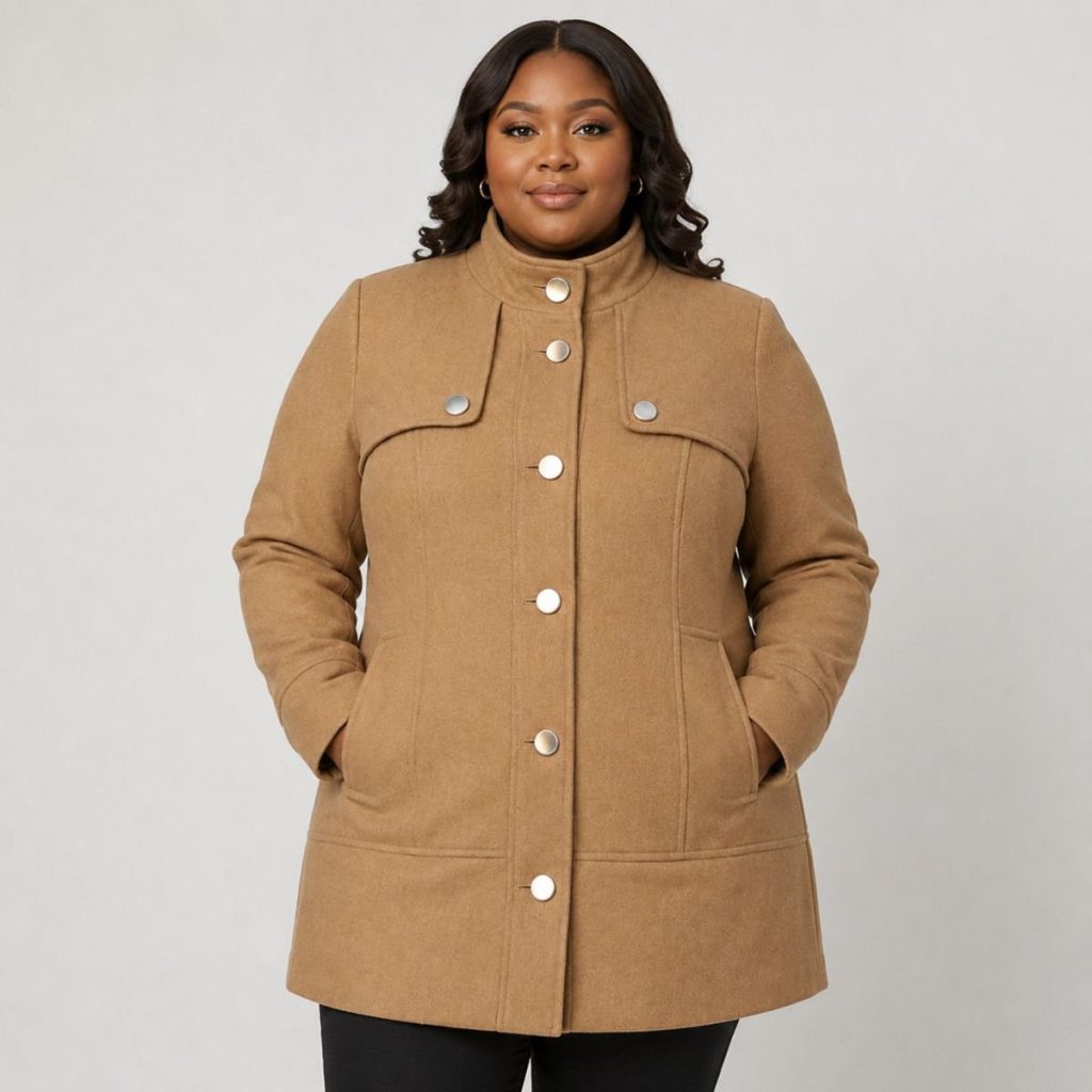 Camel Coloured Winter Jacket - Size 38