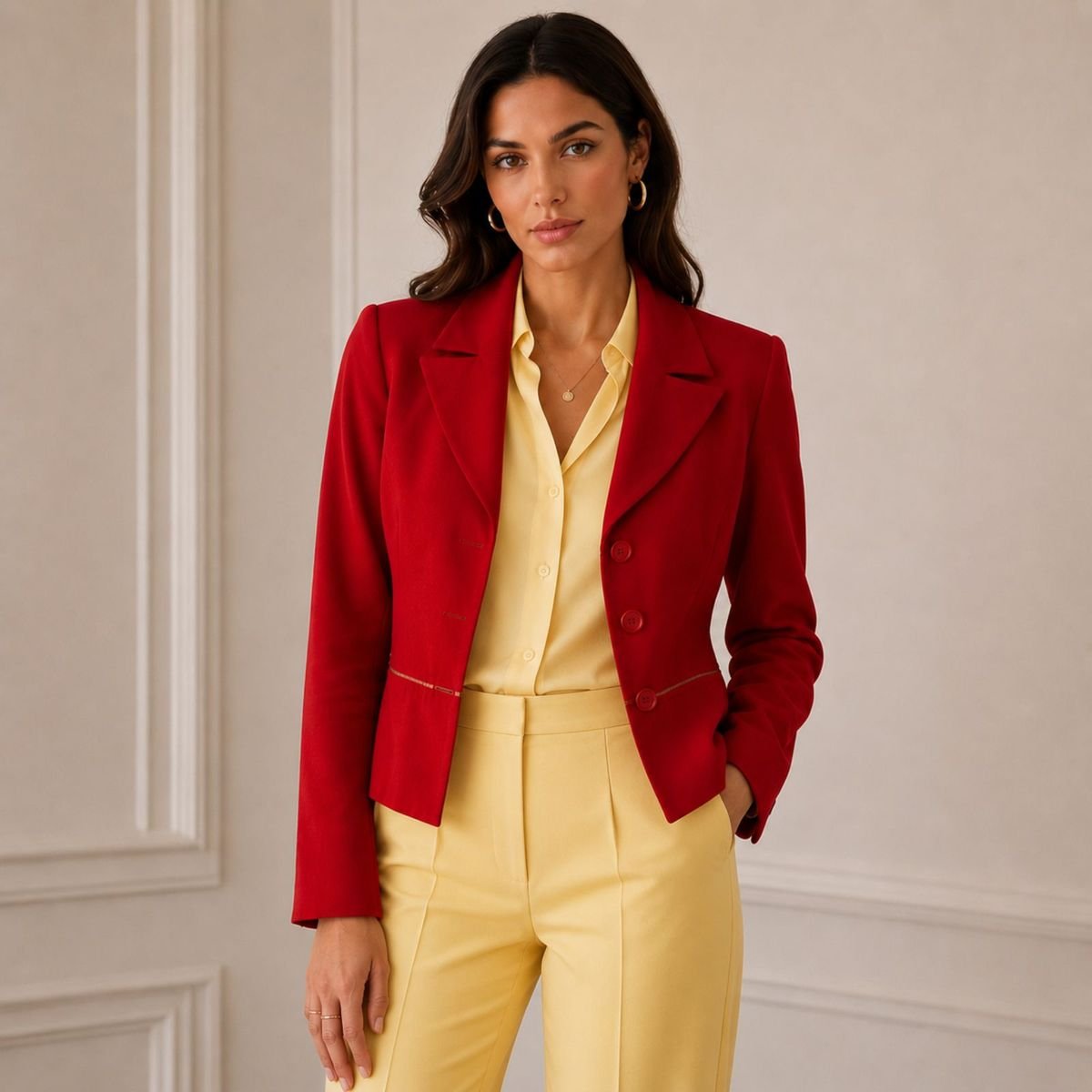Red Statement Blazer - Size 32