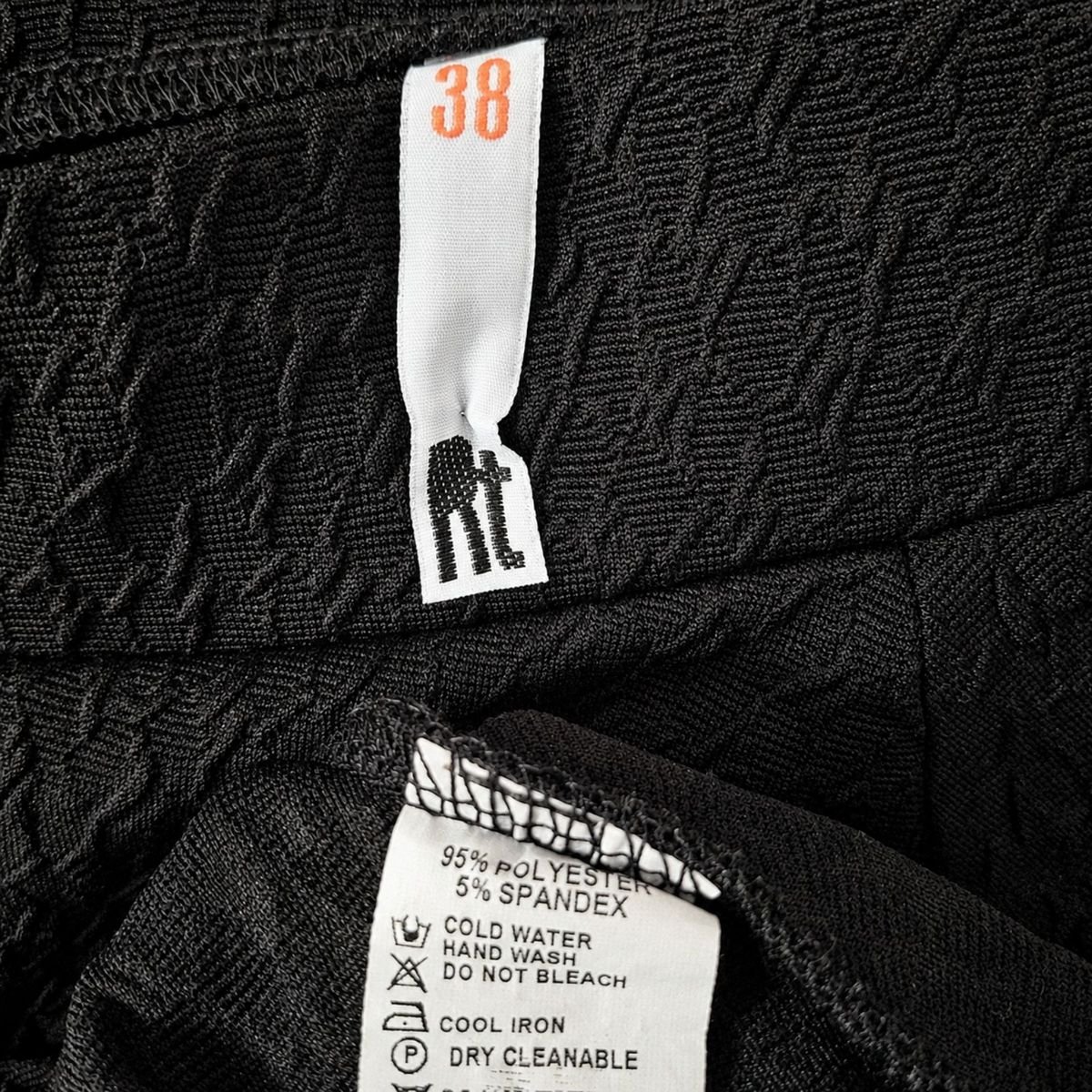 Black Textured Short Skirt – Size 38 - Image 4