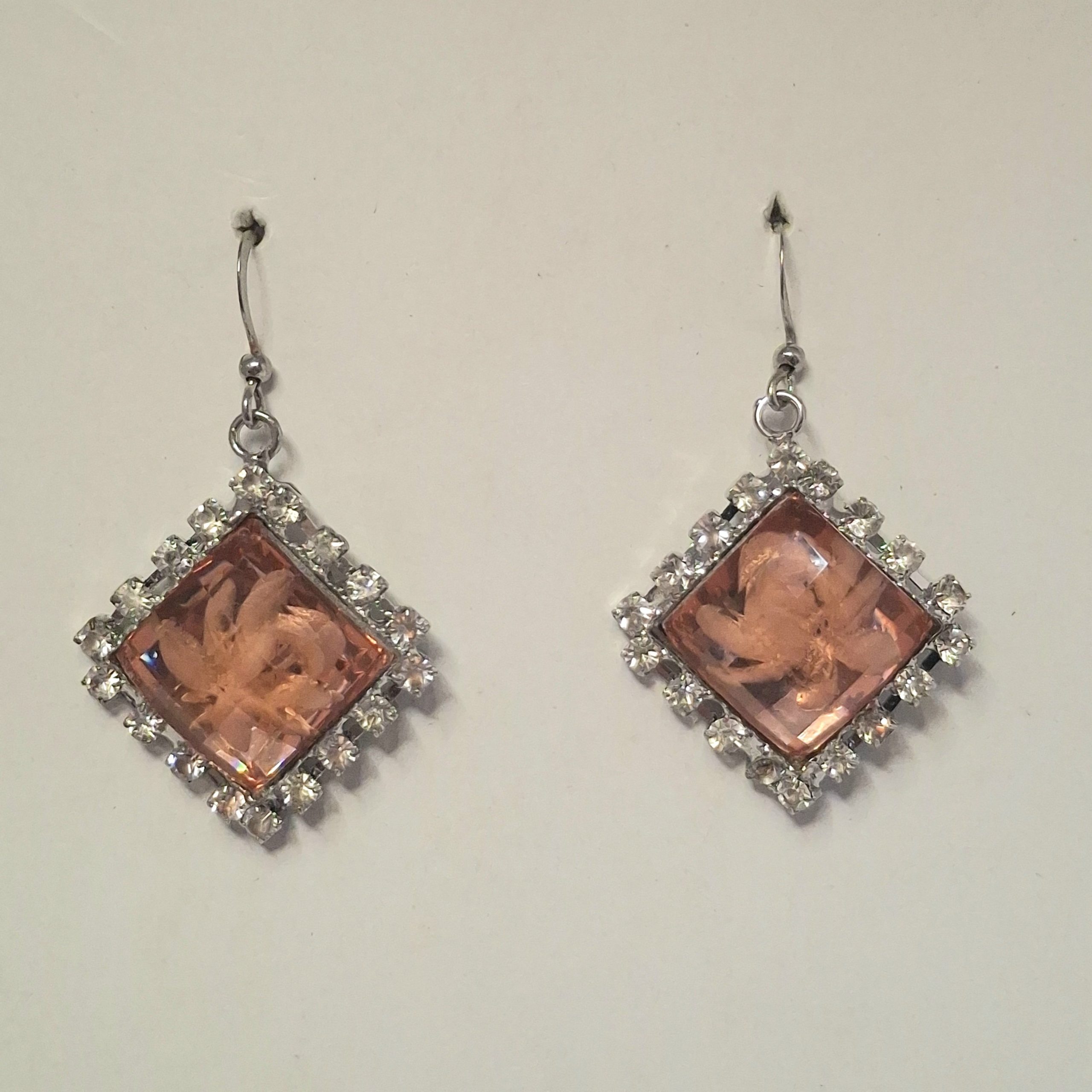 Peach & Silver Earrings - Image 2