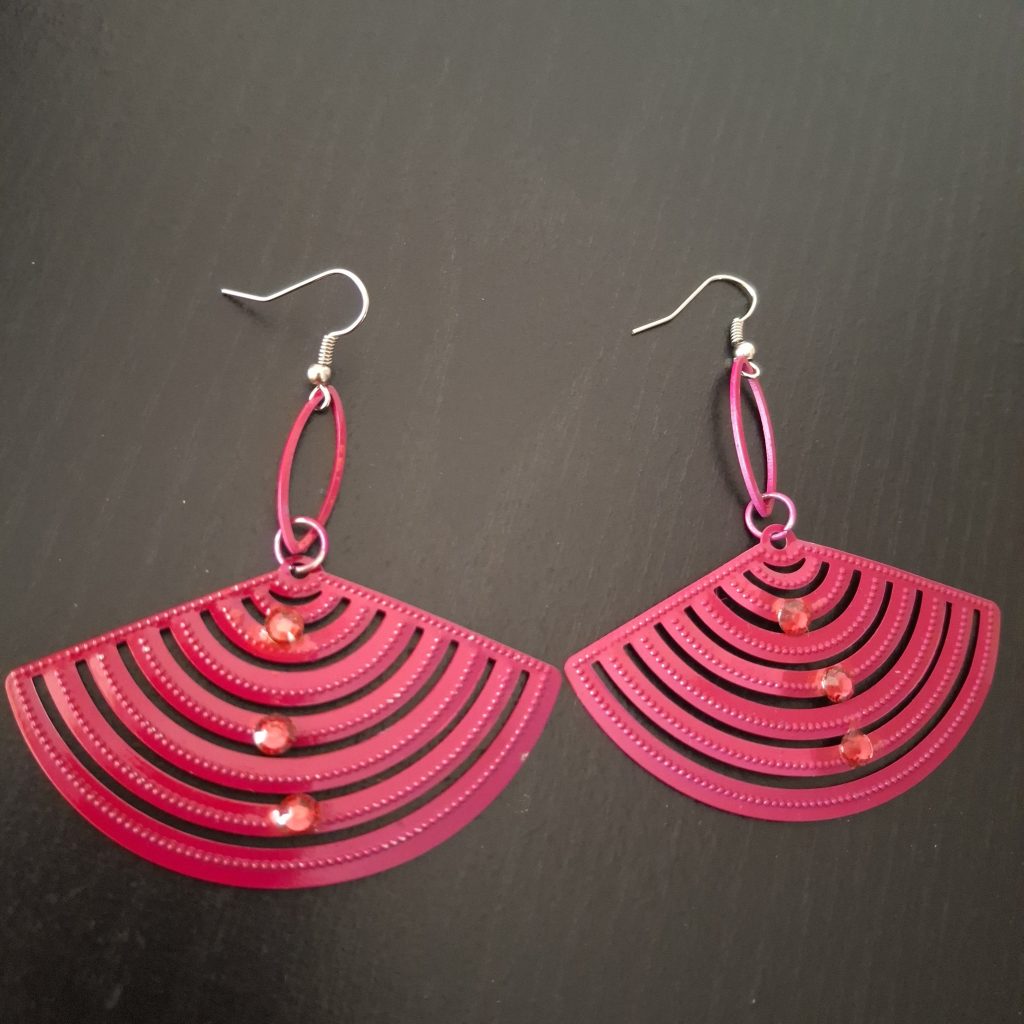 Pink Metallic Earrings