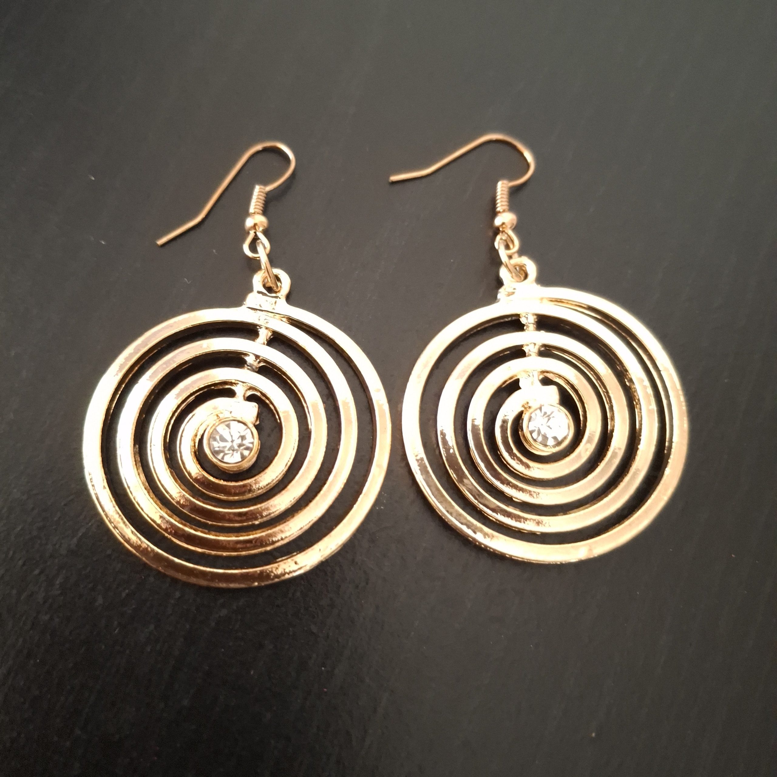 Round Gold Earrings - Image 5