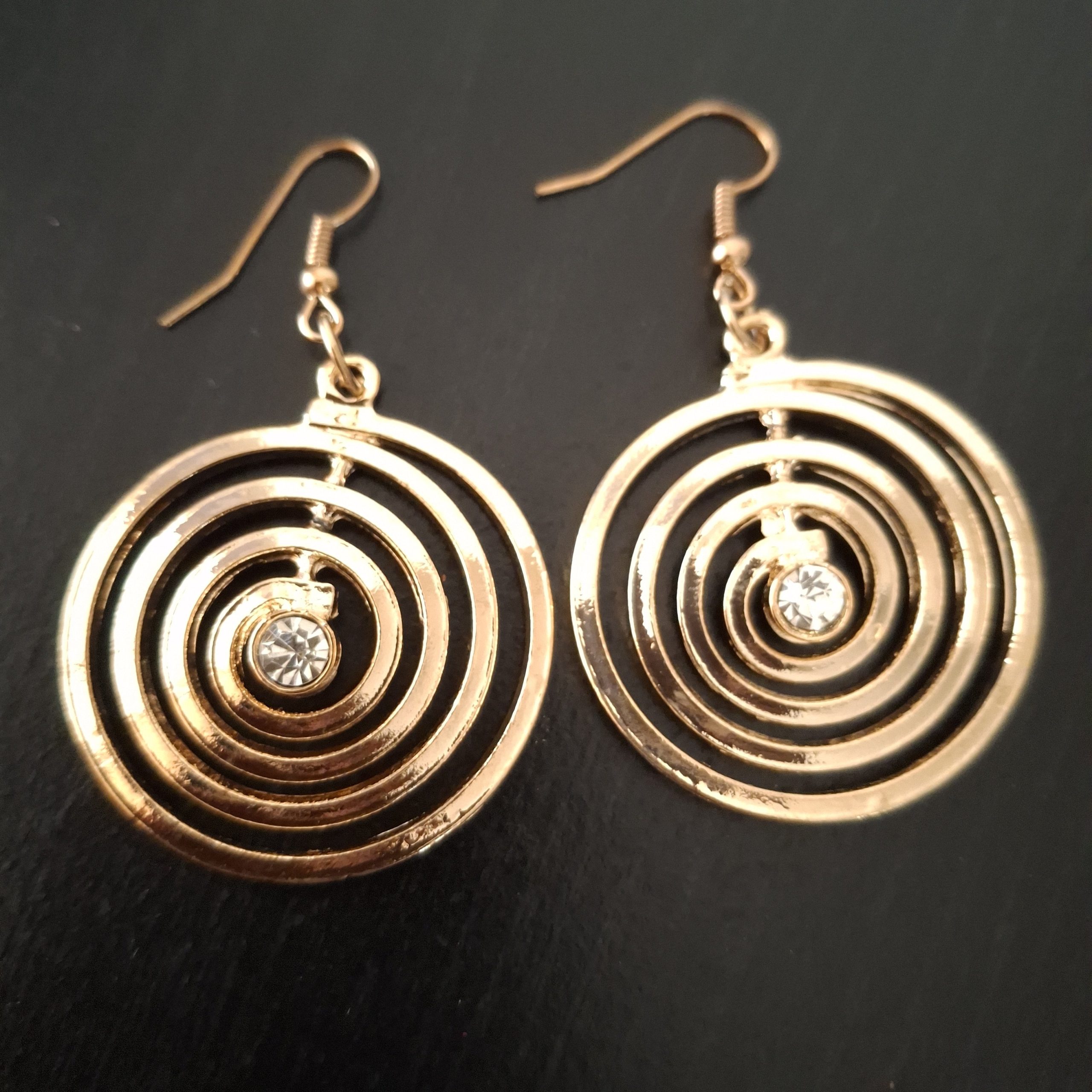 Round Gold Earrings - Image 4