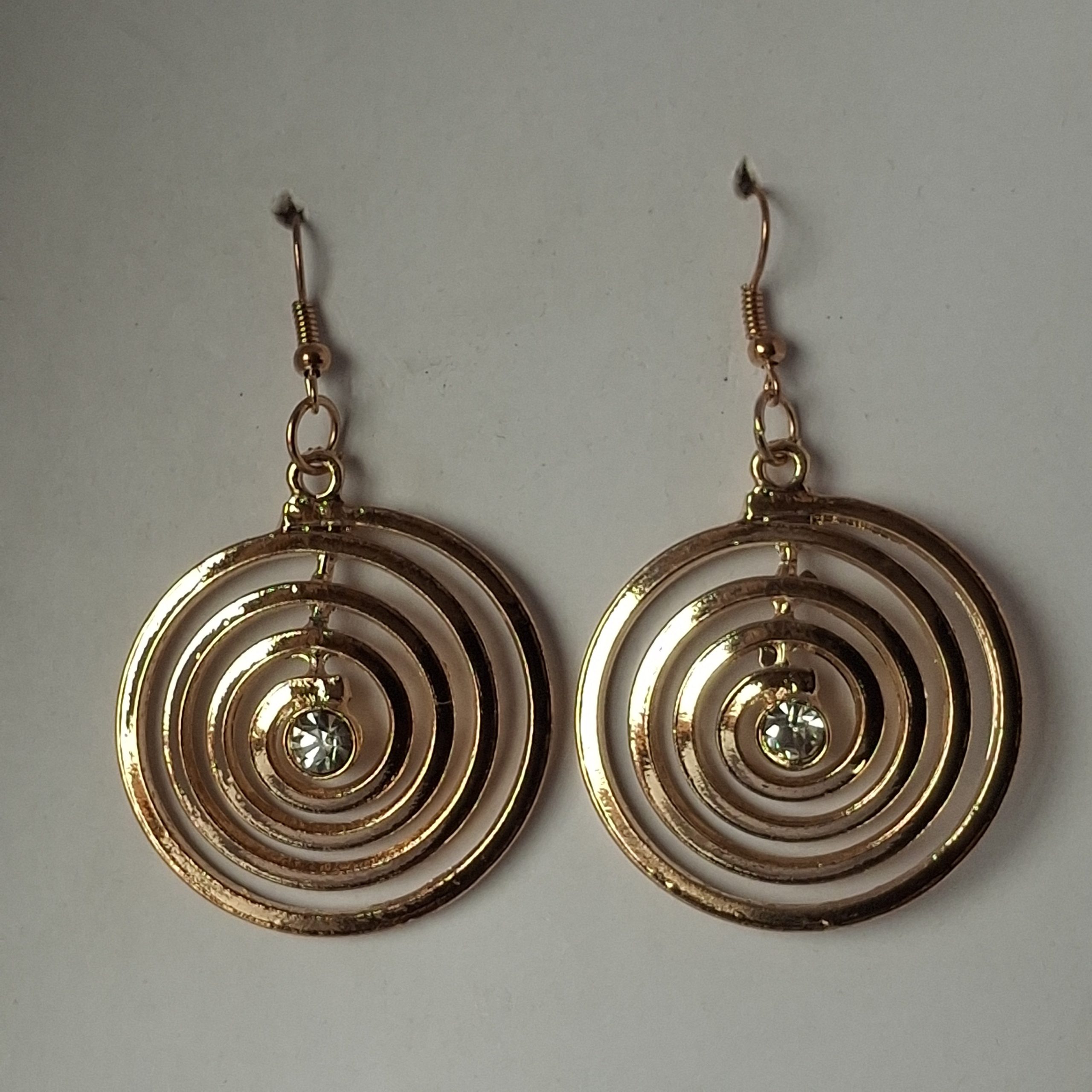 Round Gold Earrings - Image 2
